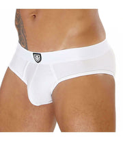 LARGE Casual White Briefs ''TOF PARIS" Alpha Slip Classic Cotton Jersey 30 - SexyMenUnderwear.com