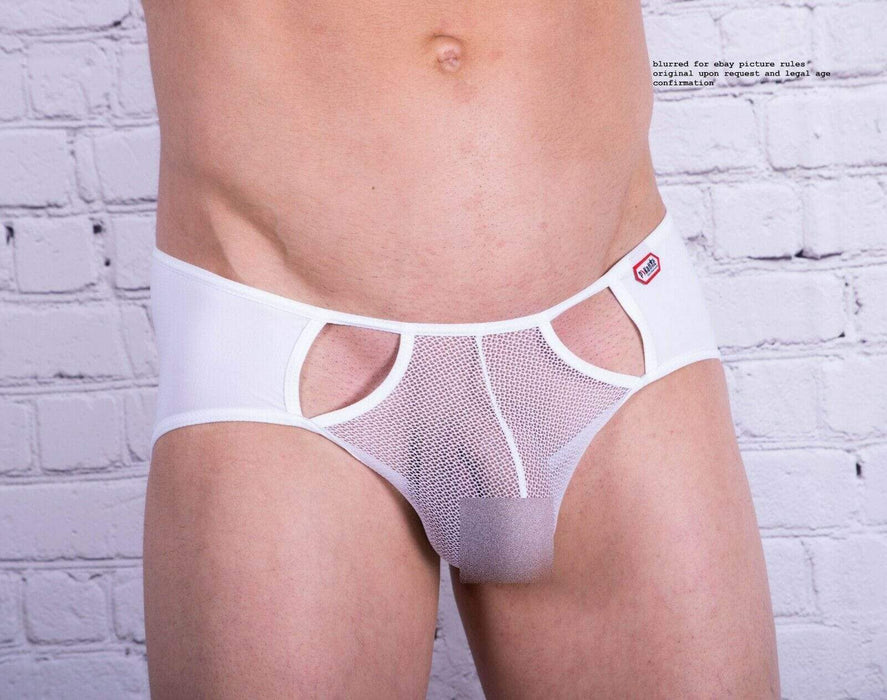 LARGE Pikante Brief Aston Nylon Slips Sexy White 8711 2 - SexyMenUnderwear.com