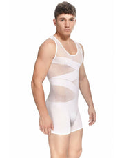 L'Homme Invisible Singlet CURIO Seamless Bodysuit Transparent White FW01 4 - SexyMenUnderwear.com