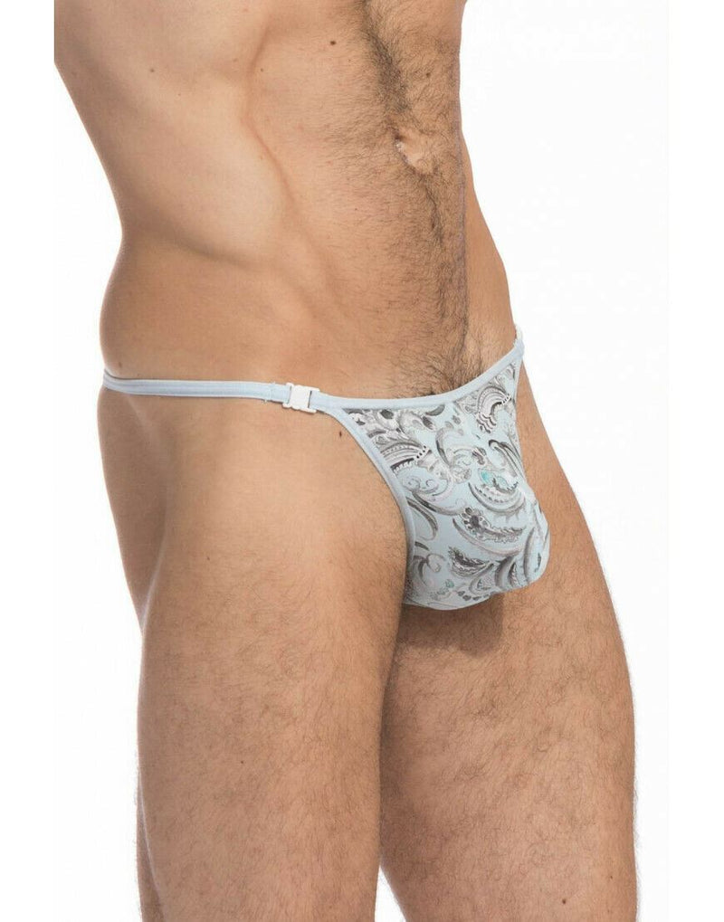 L'Homme Invisible String ELIS Striptease Thong Detachable Snap Sky Blue MY11X 6 - SexyMenUnderwear.com