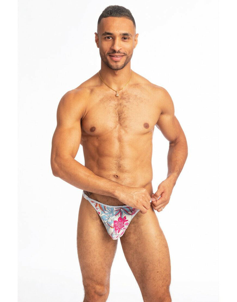 L'Homme Invisible String Technicolor Dreams Striptease Thong Fushia UW21X-TEC 9 - SexyMenUnderwear.com