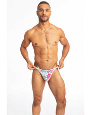 L'Homme Invisible String Technicolor Dreams Striptease Thong Fushia UW21X-TEC 9 - SexyMenUnderwear.com