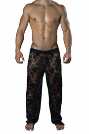 Loungewear CandyMan Lace Lounge Pants Sexy & Romantic Black 99234 10 - SexyMenUnderwear.com