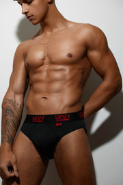 LVW AMSTERDAM LEVY Brief Soft Stretchy Microfiber Red/Black 19 - SexyMenUnderwear.com
