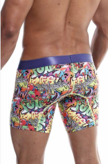 Malebasics Boxer Hipster Quick Dry Fabric Long Boxer Fun Print MB202 4 - SexyMenUnderwear.com