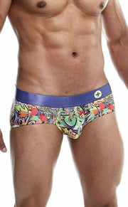 Malebasics Brief Sublimated Amethyst Fabric Briefs Comic Fun Print MB203 4 - SexyMenUnderwear.com