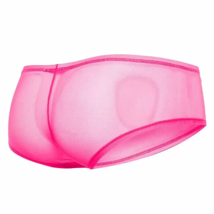 MALEBASICS MOB Boxer Hip Brief Sexy Erotic Underwear Sheer Hot Pink MBL04 3 - SexyMenUnderwear.com