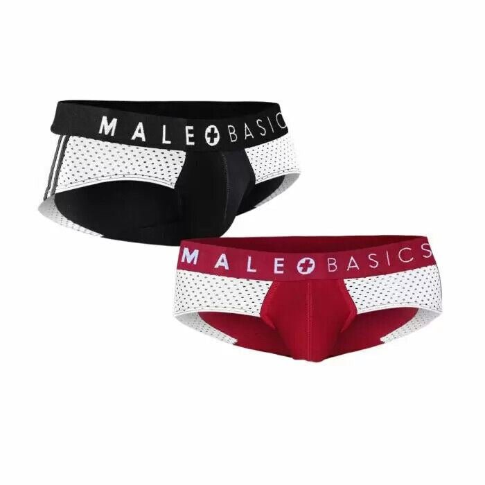 MALEBASICS Spot Brief Cotton Lycra Low-Cut Briefs Red MBS01 4 - SexyMenUnderwear.com