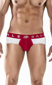 MALEBASICS Spot Brief Cotton Lycra Low-Cut Briefs Red MBS01 4 - SexyMenUnderwear.com