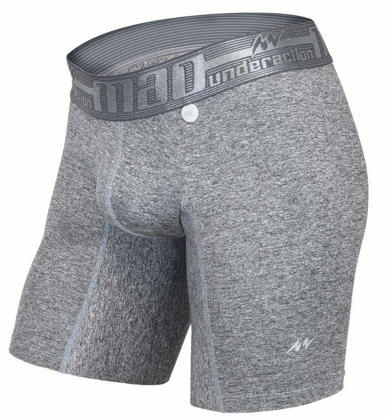 MAO Long Boxer Microfiber Compression Shorts Gym Sports Gray 1111.9 15 - SexyMenUnderwear.com