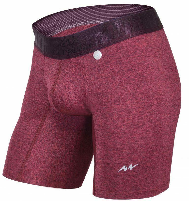 MAO Sports Boxer Shorts Gymwear Comfy Athletic Underwear Burgundy 1111.9 15 - SexyMenUnderwear.com