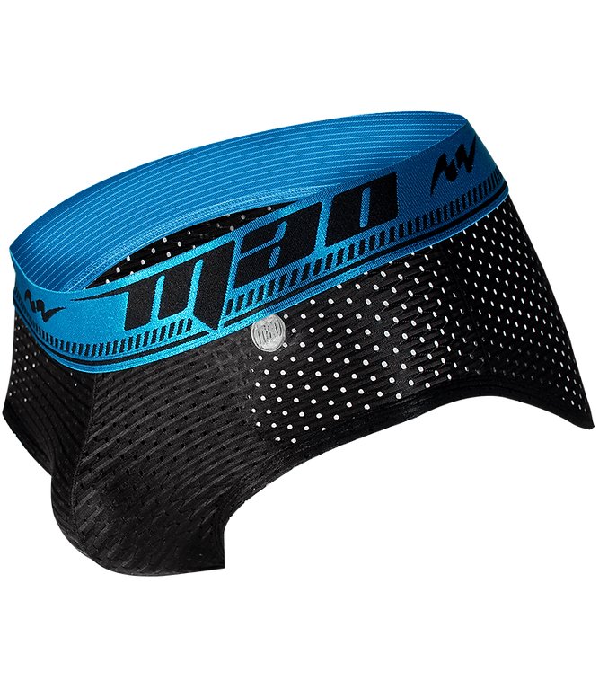 MAO Sports Brief Elastic Microfiber Neon Black Briefs 7522 1 - SexyMenUnderwear.com