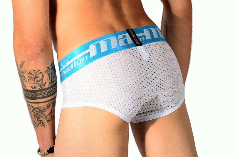 MAO Sports Briefs Neon Line Elastic Strong Fabric Perfect White Brief 7522 1 - SexyMenUnderwear.com