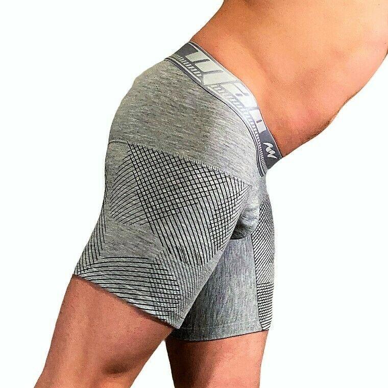 MAO Sports Long Boxers Microfiber Boxer Briefs Gray 6930 4 - SexyMenUnderwear.com