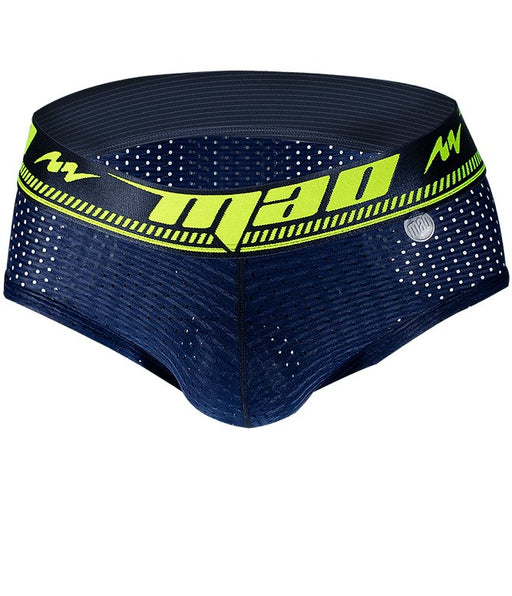 MAO Sports Mesh Briefs Elastic Microfiber Fabric Gym Brief Royal Neon 7522 1 - SexyMenUnderwear.com