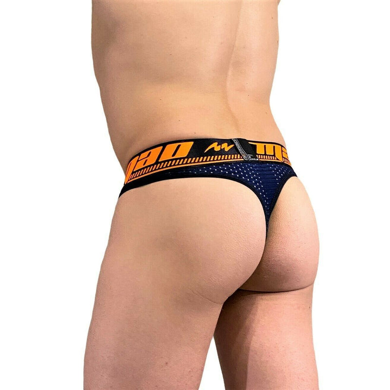 MAO Sports Mesh Thongs Tanning Thong Navy 7525 11 - SexyMenUnderwear.com