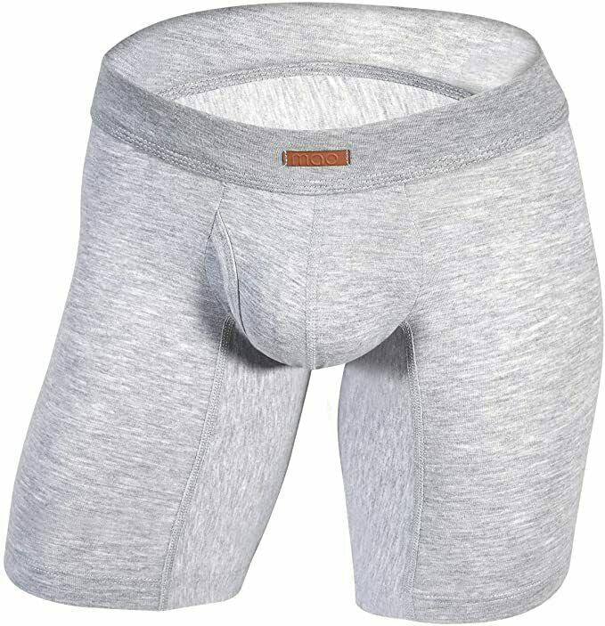 MAO USA Boxer Soft Cotton Flexible Flat Seams Boxer Briefs Light Gray 1113.4 10 - SexyMenUnderwear.com