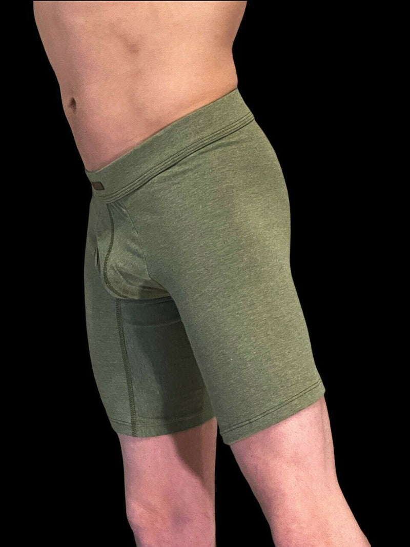 MAO USA Soft Cotton Boxer Briefs Flat Seams Flexible Light Army Green 1113.4 10 - SexyMenUnderwear.com