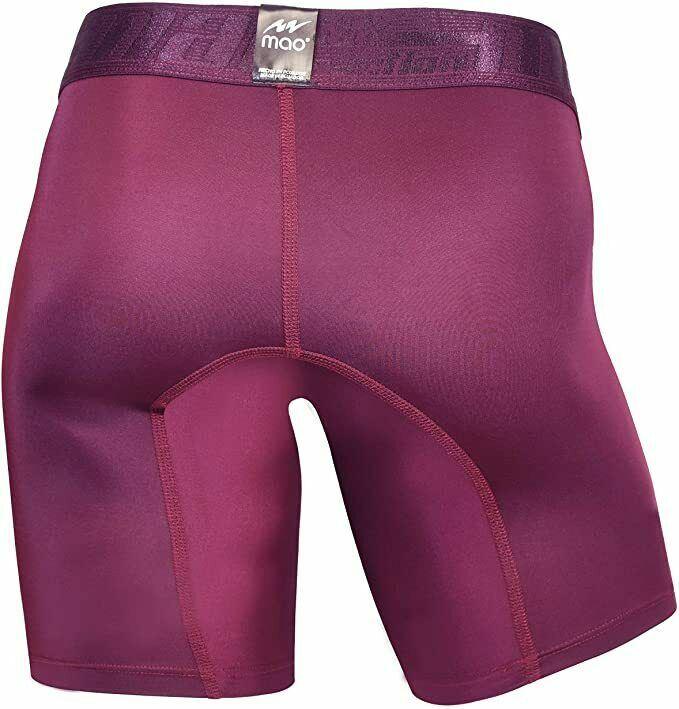 MAO USA Sport Boxer Compression Shorts Burgundy 1111.1 4 - SexyMenUnderwear.com