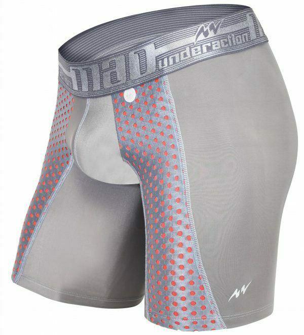 MAO USA Sport Boxer Compression Shorts Mid-cut Grey 1111.1 4 - SexyMenUnderwear.com