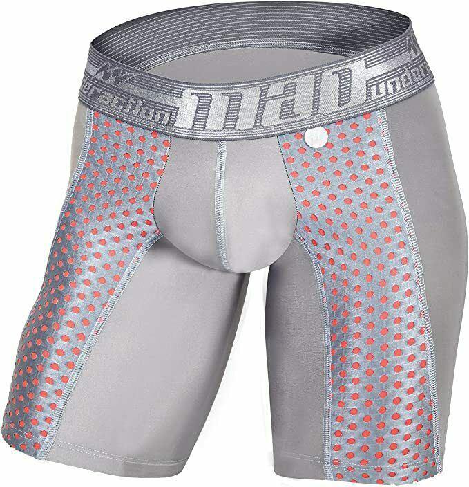 MAO USA Sport Boxer Compression Shorts Mid-cut Grey 1111.1 4 - SexyMenUnderwear.com
