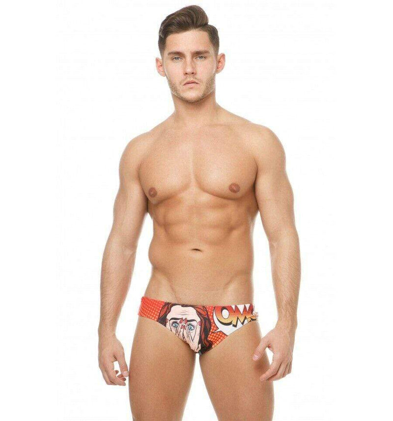 Marcuse Anime Swim-Briefs Red 2 - SexyMenUnderwear.com
