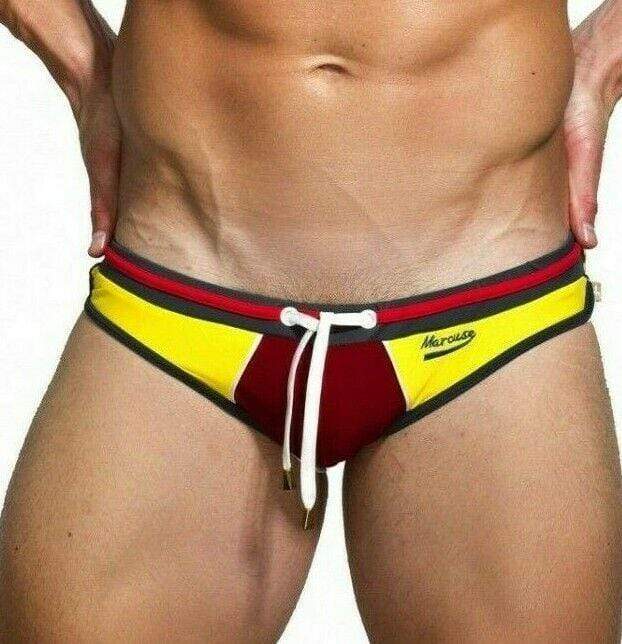 Marcuse Dragon Swim-Brief Swimwear Yellow 14 - SexyMenUnderwear.com
