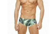 Marcuse Havana Swim-Trunk Tropics Swimsuit Italian Fabric Green 8517 3 - SexyMenUnderwear.com