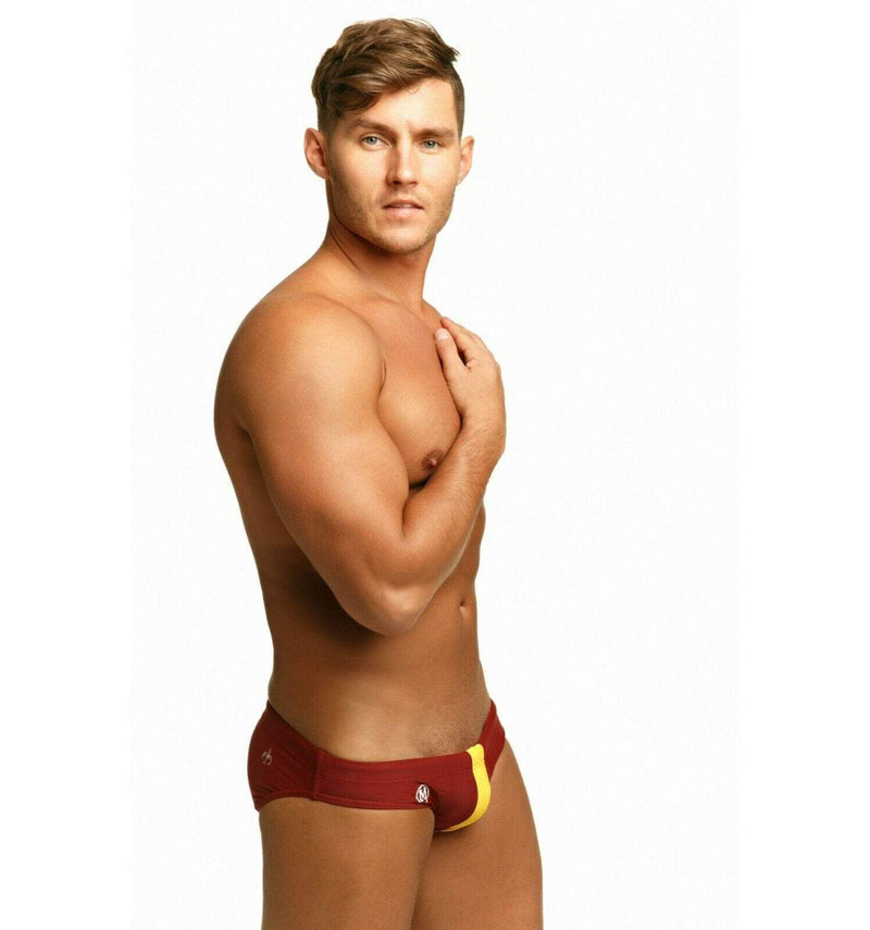 Marcuse Manifest swim-brief Swimwear Burgundy 2 - SexyMenUnderwear.com