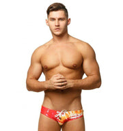 Marcuse Paradise Swim-Brief Swimwear Orange Tie Dye 1 - SexyMenUnderwear.com