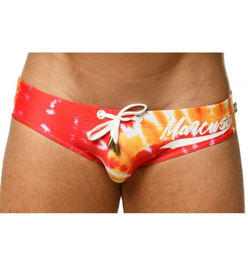 Marcuse Paradise Swim-Brief Swimwear Orange Tie Dye 1 - SexyMenUnderwear.com