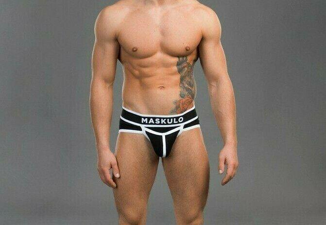 MASKULO Jock-Briefs LIFE Underwear Cotton Open Back Brief White BR041-90 24 - SexyMenUnderwear.com