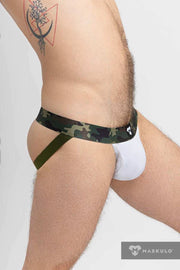 MASKULO Jock Military Cotton Jockstraps White JS160-80 16 - SexyMenUnderwear.com