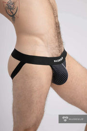 MASKULO Jockstrap Two-Layerd Mesh Jock Soft Microfiber White JS075-80 26 - SexyMenUnderwear.com