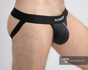 MASKULO Jockstrap Two-Layerd Mesh Jock Soft Microfiber White JS075-80 26 - SexyMenUnderwear.com