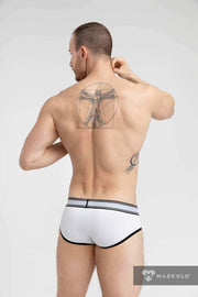 MASKULO Two pockets Brief Elastic Band Breathable Cotton Briefs BR161-94 25 - SexyMenUnderwear.com
