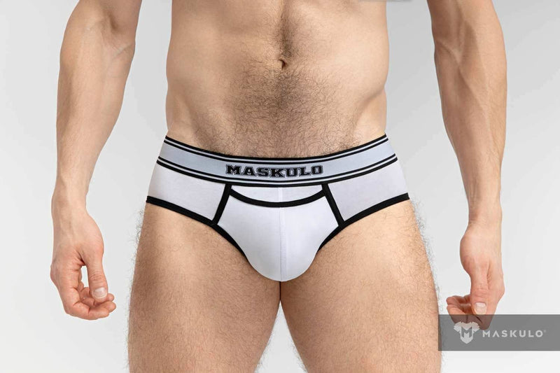 MASKULO Two pockets Brief Elastic Band Breathable Cotton Briefs BR161-94 25 - SexyMenUnderwear.com