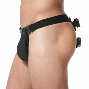 MEDIUM Gregg Homme 100% Real Leather Thong Harness Frame 152904 132 - SexyMenUnderwear.com
