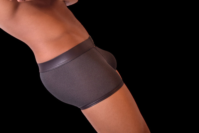 Medium Gregg Homme High-rise Honeycomb Boxer Brief Charcoal 132206 72 - SexyMenUnderwear.com