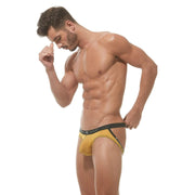 MEDIUM Gregg Homme Jock Bubble G'homme Sexy Jockstrap Yellow 162134 158 - SexyMenUnderwear.com