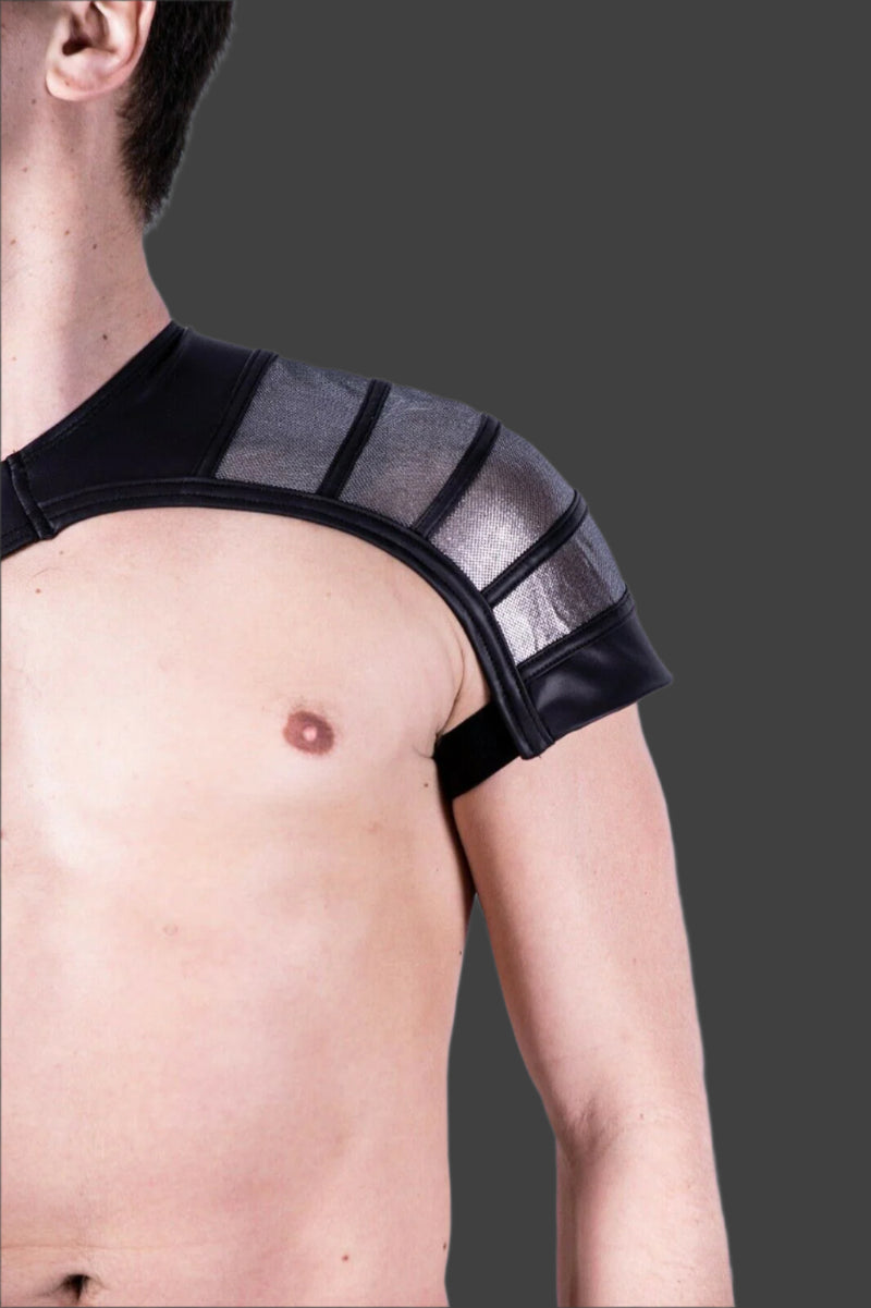 MEDIUM Gregg Homme Jock & Crop-Top Kit Mercury Metallic Silver 132634 129a - SexyMenUnderwear.com