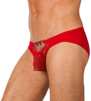 MEDIUM Gregg Homme Kit PIMP See-Thru Tank top + Briefs Red 96622-03 - SexyMenUnderwear.com