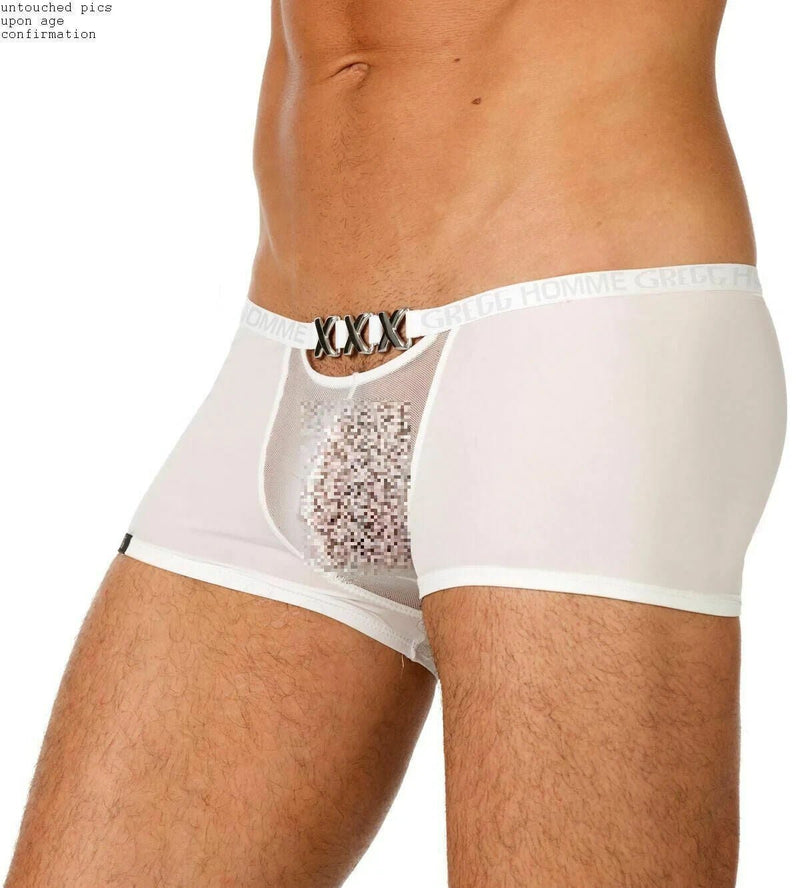 MEDIUM Gregg Homme Kit Tank + Boxer PIMP See-Thru White 96622-05 GT2 - SexyMenUnderwear.com