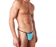Medium Gregg Homme String Voyeur Liquid Touch Aqua 100614 40 - SexyMenUnderwear.com
