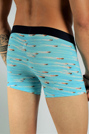MEDIUM HOM Boxer Homme GEORGE Turquoise 1 - SexyMenUnderwear.com