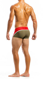MEDIUM Modus Vivendi Swimwear Multi Swim-Trunk Red JS1821 18 - SexyMenUnderwear.com