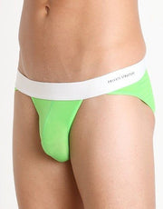 Medium Private Structure Color Peel Banded Bikini Brief Green 5-49 - SexyMenUnderwear.com