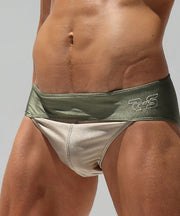MEDIUM RUFSKIN Briefs ELECTRO Stretch Sport Brief High Shape Retention Olive 24 - SexyMenUnderwear.com