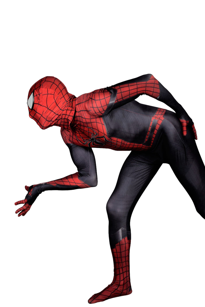 Men Spiderman Black Jumpsuit Delux Cosplay Costume 3101  1