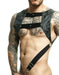 MOB DNGEON Harness Leather-Look CropTop With C-Ring Harness Midnight DMBL08 7